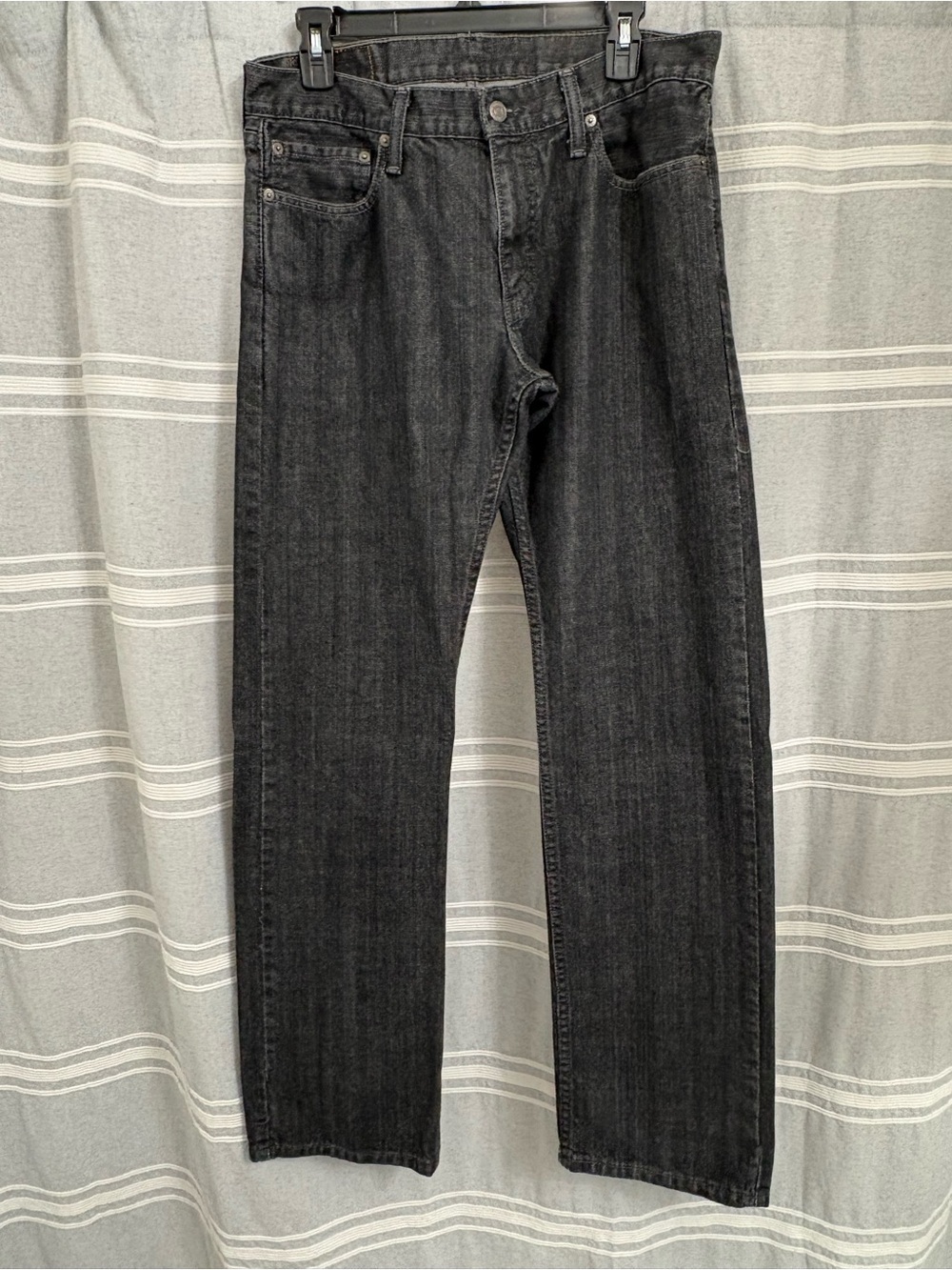 LEVI'S Men's 514 Black Washed Jeans Size 34x34 Straight Leg